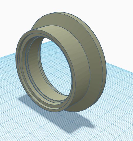 51 mm väljalaske V-band sisend – 3D prindimudel