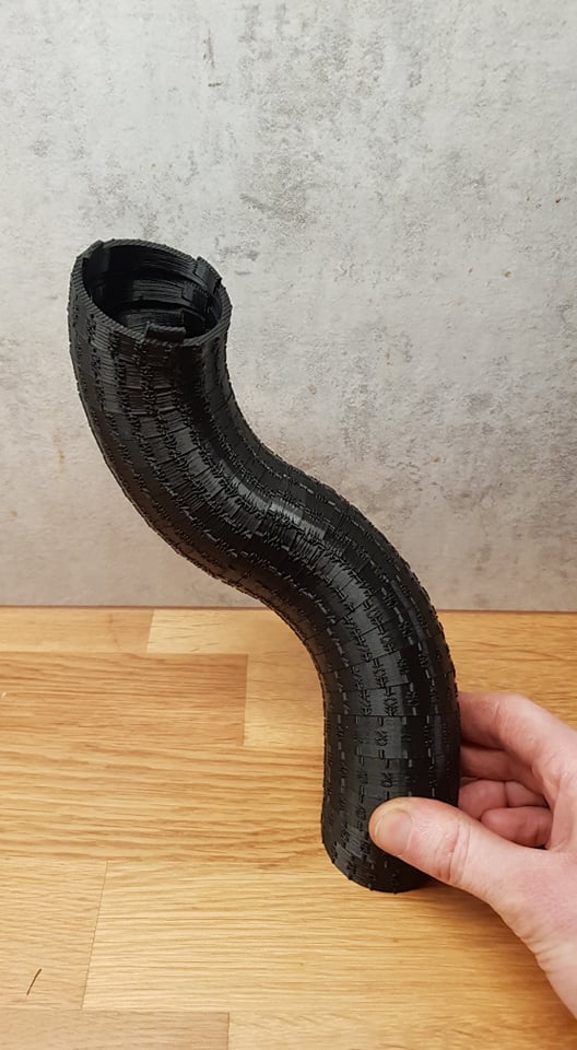 51 mm väljalasketoru pie-cut, lühike raadius – 3D prindimudel - Pilt 2