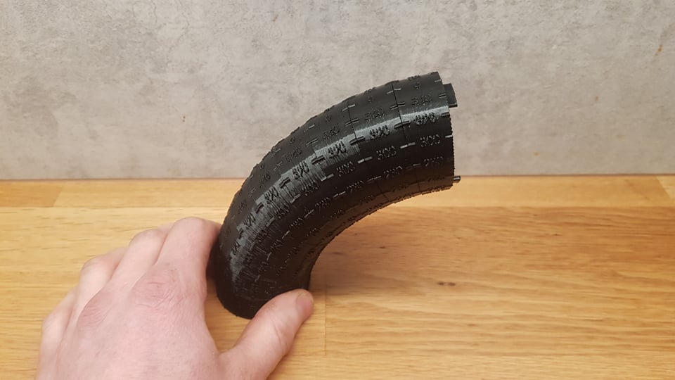 51 mm väljalasketoru pie-cut, pikk raadius – 3D prindimudel - Pilt 2