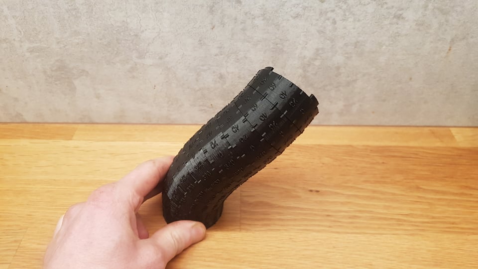 51 mm väljalasketoru pie-cut, pikk raadius – 3D prindimudel - Pilt 6